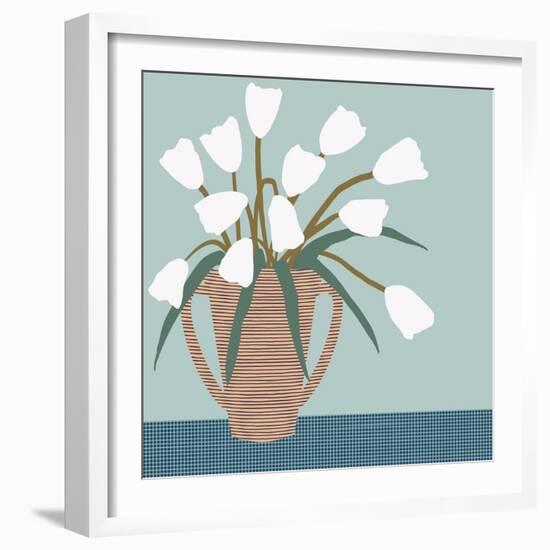 Patterned Vase III-Regina Moore-Framed Art Print