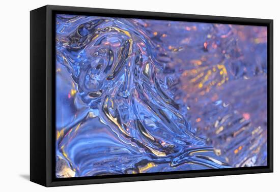 Patterns and textures of ice blocks near Fairbanks, Alaska, USA-Stuart Westmorland-Framed Premier Image Canvas