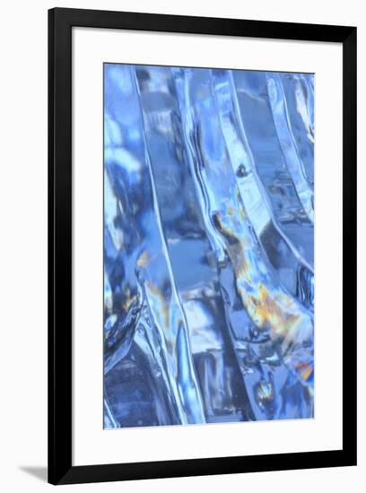 Patterns and textures of ice blocks near Fairbanks, Alaska, USA-Stuart Westmorland-Framed Photographic Print