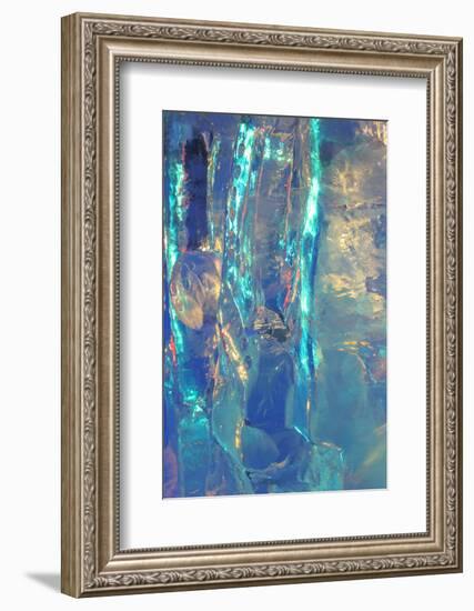 Patterns and textures of ice blocks near Fairbanks, Alaska, USA-Stuart Westmorland-Framed Photographic Print