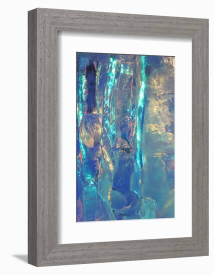 Patterns and textures of ice blocks near Fairbanks, Alaska, USA-Stuart Westmorland-Framed Photographic Print