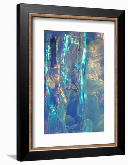 Patterns and textures of ice blocks near Fairbanks, Alaska, USA-Stuart Westmorland-Framed Photographic Print