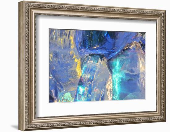 Patterns and textures of ice blocks near Fairbanks, Alaska, USA-Stuart Westmorland-Framed Photographic Print