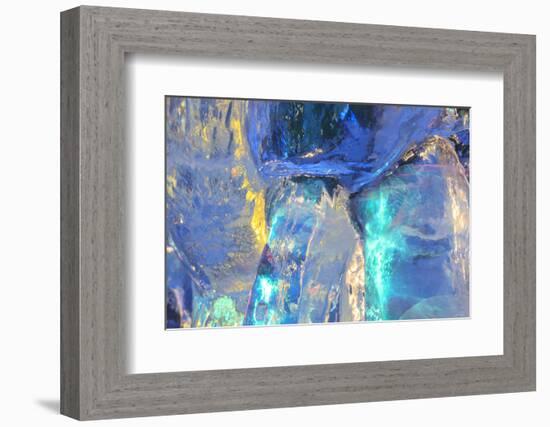 Patterns and textures of ice blocks near Fairbanks, Alaska, USA-Stuart Westmorland-Framed Photographic Print