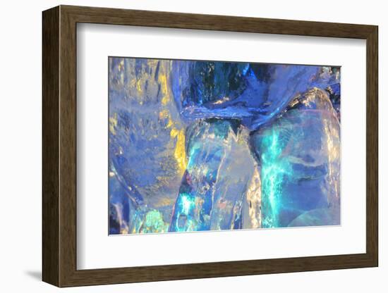 Patterns and textures of ice blocks near Fairbanks, Alaska, USA-Stuart Westmorland-Framed Photographic Print