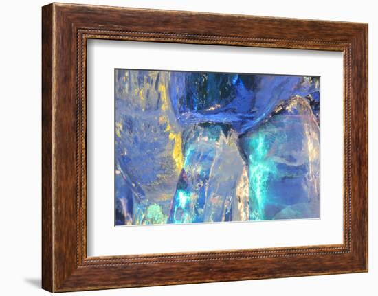 Patterns and textures of ice blocks near Fairbanks, Alaska, USA-Stuart Westmorland-Framed Photographic Print