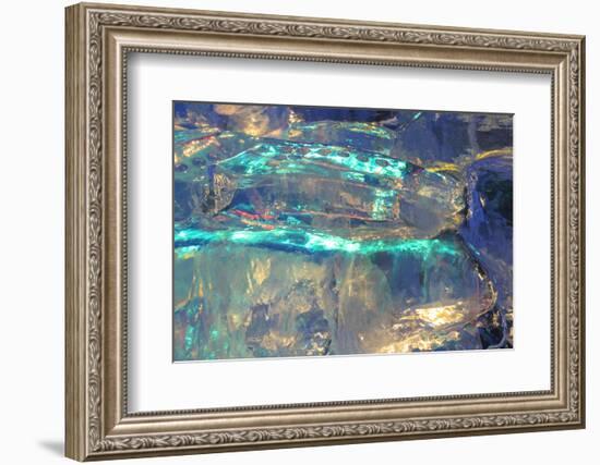 Patterns and textures of ice blocks near Fairbanks, Alaska, USA-Stuart Westmorland-Framed Photographic Print