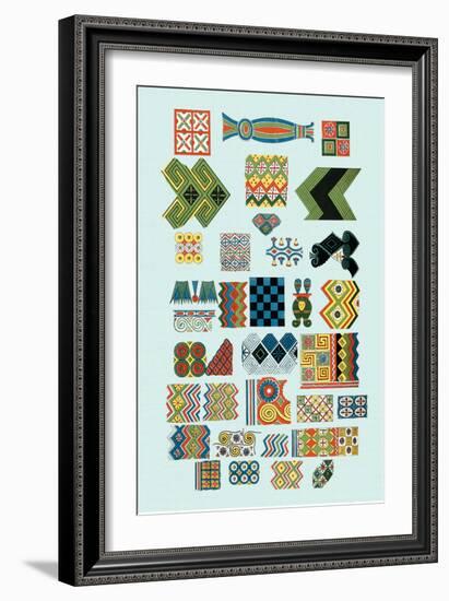 Patterns from Egyptian Ceilings-J. Gardner Wilkinson-Framed Art Print