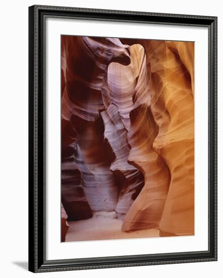 Patterns in Eroded Rocks, Upper Antelope Canyon (Slot Canyon), Page, Arizona, USA-Roy Rainford-Framed Photographic Print