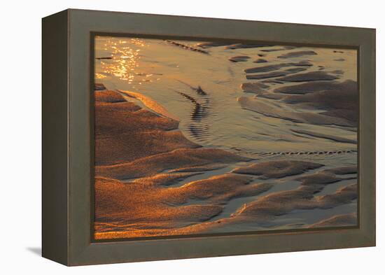 Patterns in the Sand at Coast Guard Beach in the Cape Cod National Seashore-Jerry and Marcy Monkman-Framed Premier Image Canvas