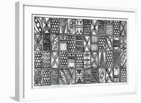 Patterns of the Amazon I BW-Kathrine Lovell-Framed Art Print