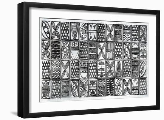 Patterns of the Amazon I BW-Kathrine Lovell-Framed Art Print