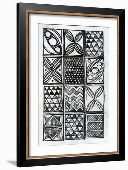 Patterns Of The Amazon III BW-Kathrine Lovell-Framed Art Print