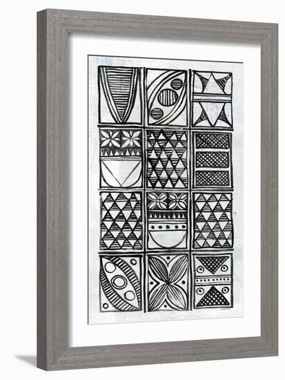 Patterns Of The Amazon IV BW-Kathrine Lovell-Framed Art Print