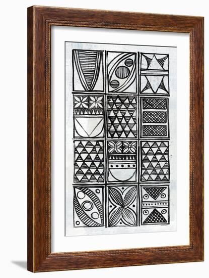 Patterns Of The Amazon IV BW-Kathrine Lovell-Framed Art Print