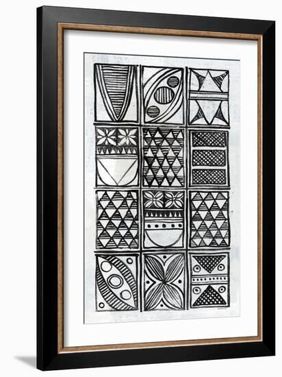 Patterns Of The Amazon IV BW-Kathrine Lovell-Framed Art Print