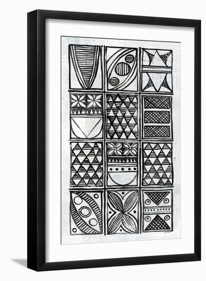 Patterns Of The Amazon IV BW-Kathrine Lovell-Framed Art Print