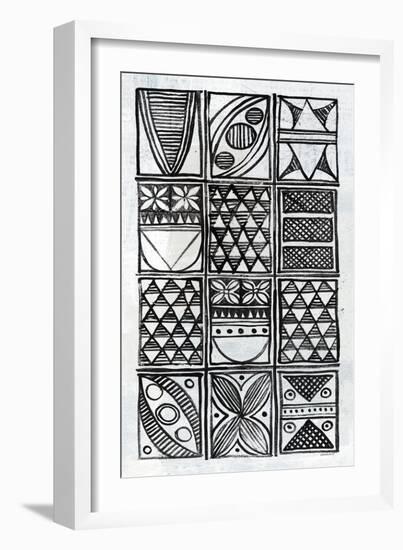 Patterns Of The Amazon IV BW-Kathrine Lovell-Framed Art Print