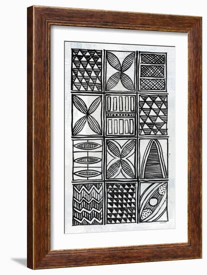 Patterns Of The Amazon V BW-Kathrine Lovell-Framed Art Print