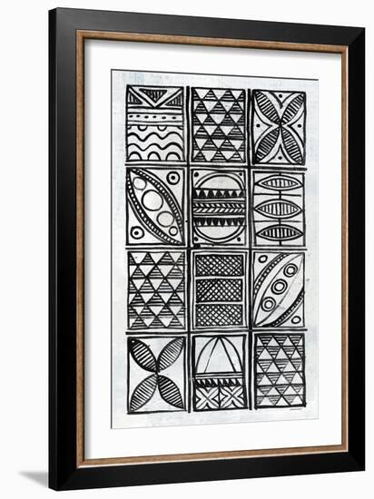 Patterns Of The Amazon VI BW-Kathrine Lovell-Framed Art Print