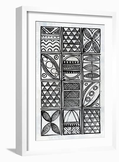 Patterns Of The Amazon VI BW-Kathrine Lovell-Framed Art Print