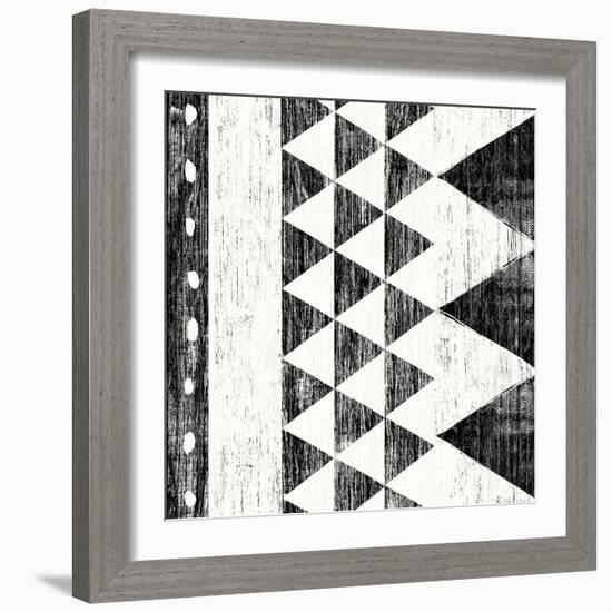 Patterns of the Savanna I No Gray BW-Moira Hershey-Framed Art Print