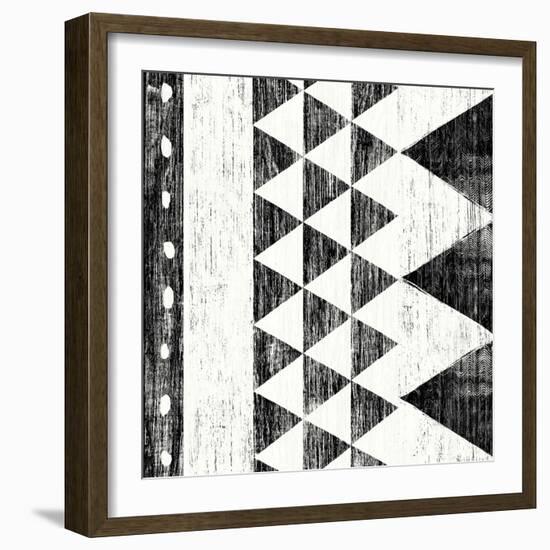 Patterns of the Savanna I No Gray BW-Moira Hershey-Framed Art Print