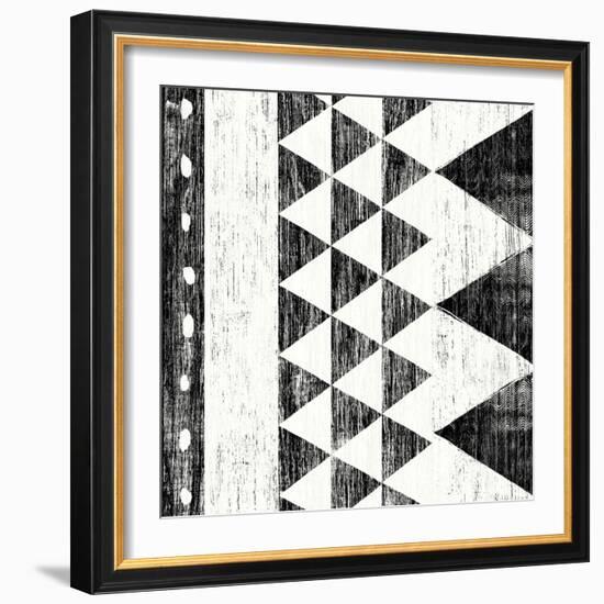 Patterns of the Savanna I No Gray BW-Moira Hershey-Framed Art Print