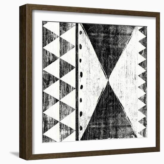 Patterns of the Savanna II No Gray BW-Moira Hershey-Framed Art Print