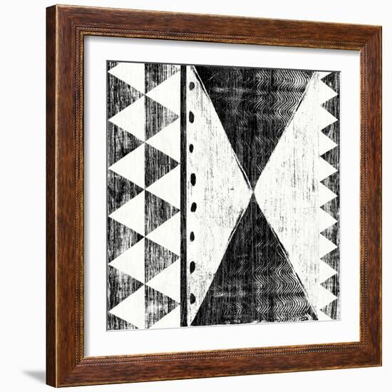 Patterns of the Savanna II No Gray BW-Moira Hershey-Framed Art Print