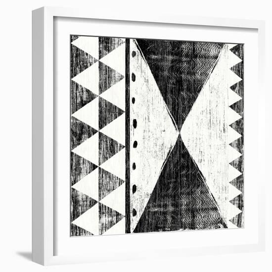 Patterns of the Savanna II No Gray BW-Moira Hershey-Framed Art Print