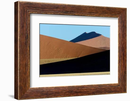 Patterns on sand dunes, Sossusvlei, Namibia-Enrique Lopez-Tapia-Framed Photographic Print