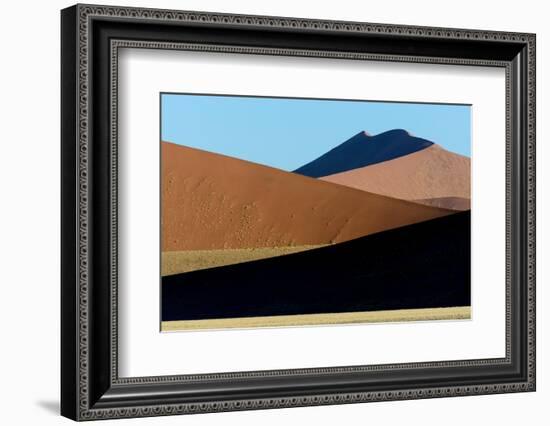 Patterns on sand dunes, Sossusvlei, Namibia-Enrique Lopez-Tapia-Framed Photographic Print