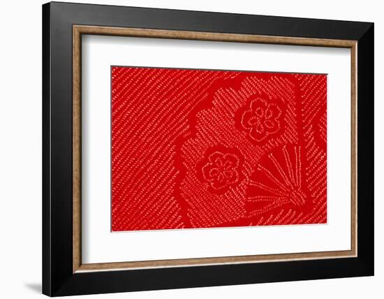 Patterns, Shibori cloth, Japan-Panoramic Images-Framed Photographic Print