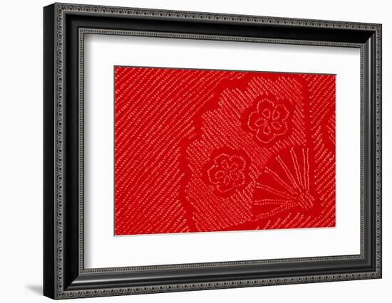 Patterns, Shibori cloth, Japan-Panoramic Images-Framed Photographic Print