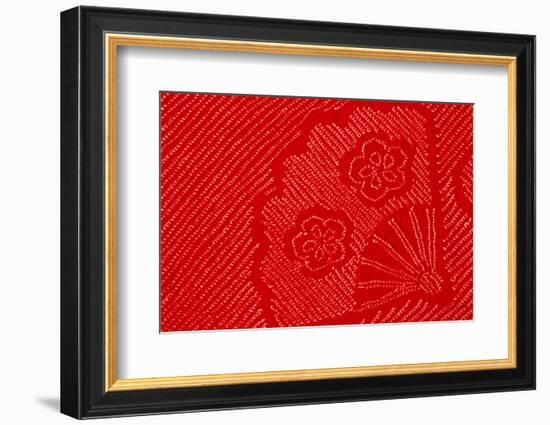 Patterns, Shibori cloth, Japan-Panoramic Images-Framed Photographic Print