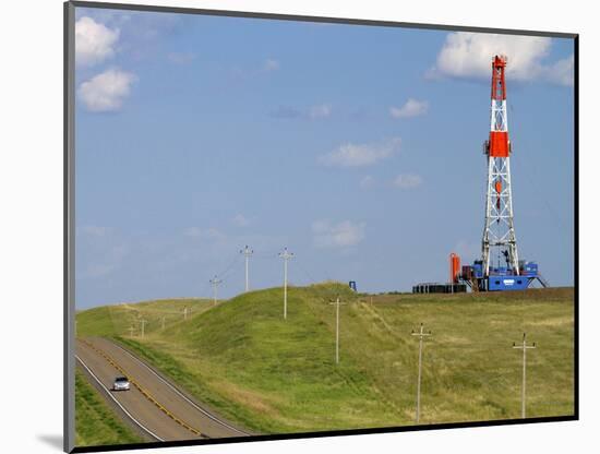 Patterson Uti Oil Drilling Rig Along Highway 200 West of Killdeer, North Dakota, USA-David R. Frazier-Mounted Photographic Print