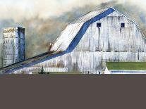 White Barn Gray Trim 2-Patti Bishop-Art Print