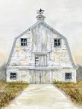 White Barn Gray Trim 1-Patti Bishop-Art Print