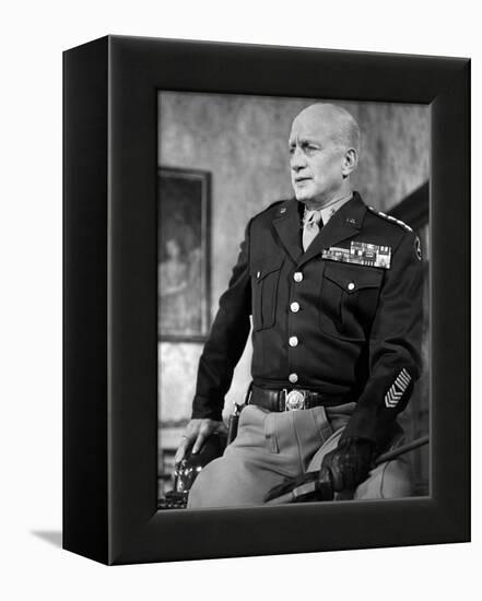 "Patton" by Franklin Schaffner with George C. Scott, 1970 (b/w photo)-null-Framed Stretched Canvas