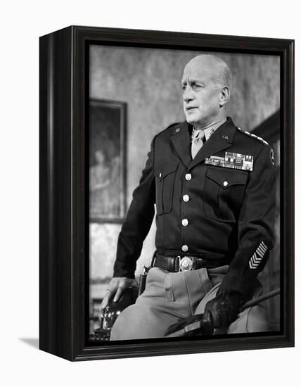 "Patton" by Franklin Schaffner with George C. Scott, 1970 (b/w photo)-null-Framed Stretched Canvas