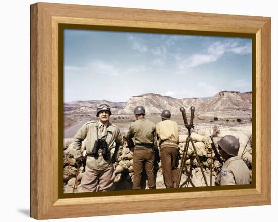 "Patton" by Franklin Schaffner with George C. Scott, 1970 (photo)-null-Framed Stretched Canvas