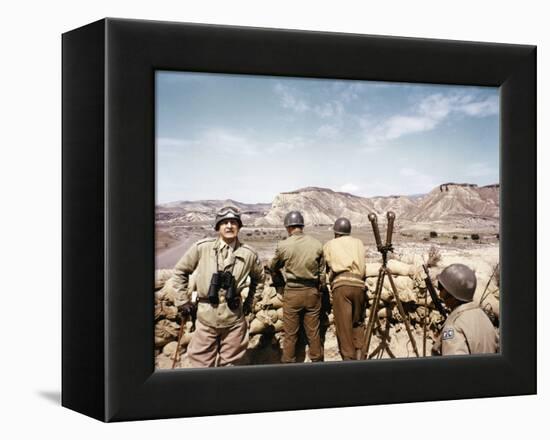 "Patton" by Franklin Schaffner with George C. Scott, 1970 (photo)-null-Framed Stretched Canvas