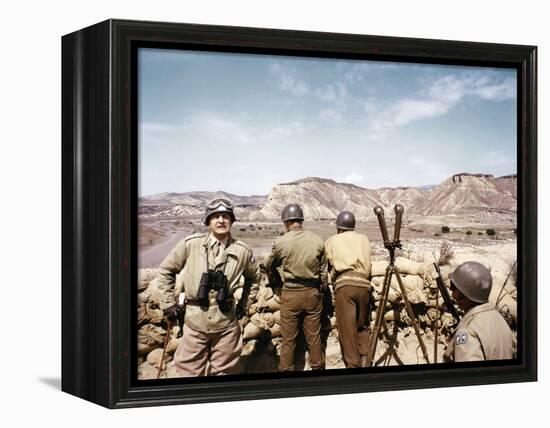 "Patton" by Franklin Schaffner with George C. Scott, 1970 (photo)-null-Framed Stretched Canvas