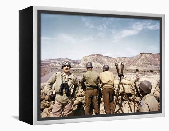 "Patton" by Franklin Schaffner with George C. Scott, 1970 (photo)-null-Framed Stretched Canvas