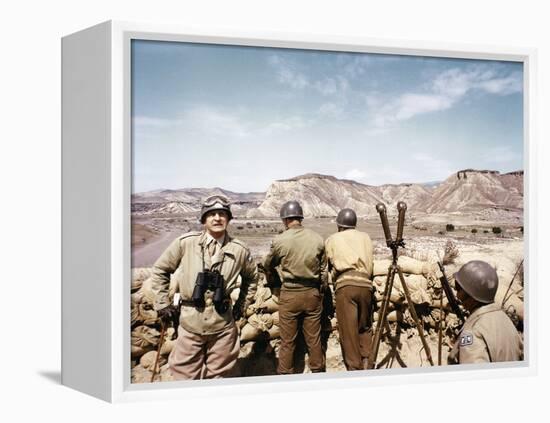 "Patton" by Franklin Schaffner with George C. Scott, 1970 (photo)-null-Framed Stretched Canvas