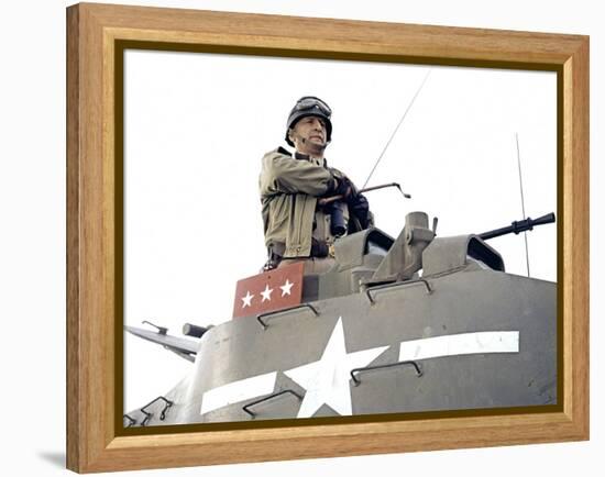 "Patton" by Franklin Schaffner with George C. Scott, 1970 (photo)-null-Framed Stretched Canvas