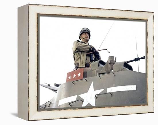 "Patton" by Franklin Schaffner with George C. Scott, 1970 (photo)-null-Framed Stretched Canvas