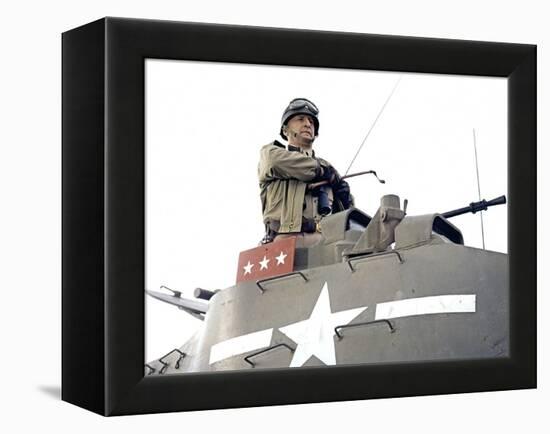 "Patton" by Franklin Schaffner with George C. Scott, 1970 (photo)-null-Framed Stretched Canvas