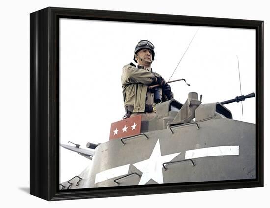 "Patton" by Franklin Schaffner with George C. Scott, 1970 (photo)-null-Framed Stretched Canvas